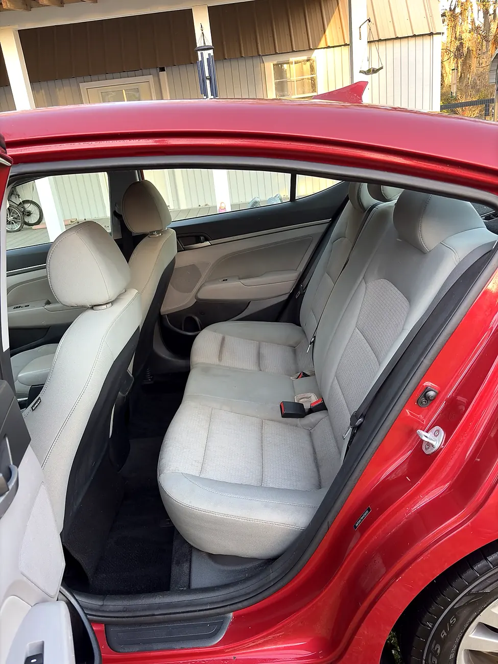 Rear seat after cleaning